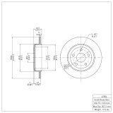 R1 11-22 Dodge Durango Front & Rear Brake Rotor Set (2x dfc600-42004, 2x dfc600-42005) thumbnail 3