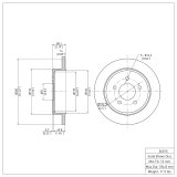 R1 96-97 Ford Crown Victoria Front & Rear Brake Rotor Set w/Optimum OE Pads and Hardware (Bundled Kit) thumbnail 6