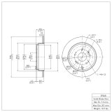 R1 07-12 Acura RDX Front & Rear Brake Rotor Set w/Optimum OE Pads and Hardware (Bundled Kit) thumbnail 4