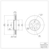 R1 16-20 Buick LaCrosse Front Brake Rotor Set w/Ceramic Pads and Hardware (2x dfc600-45045, 1x rnc2310-1913-01) thumbnail 4