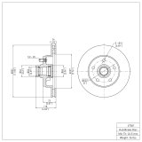 R1 77-95 Buick Electra Front Brake Rotor Set w/Ceramic Pads and Hardware (2x dfc600-47061, 1x rnc2310-0052-01) thumbnail 3
