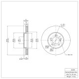R1 93-07 Ford Thunderbird Front Brake Rotor Set w/Ceramic Pads and Hardware (2x dfc600-54038, 1x rnc2310-0598-01) thumbnail 6