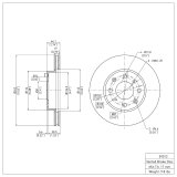 R1 88-89 Honda Civic Front Brake Rotor Set w/Ceramic Pads and Hardware (2x dfc600-59012, 1x rnc2310-0273-01) thumbnail 2