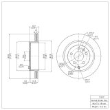 R1 08-12 Land Rover LR2 Front & Rear Brake Rotor Set w/Ceramic Pads and Hardware (Bundled Kit) thumbnail 4