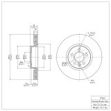 R1 08-12 Land Rover LR2 Front & Rear Brake Rotor Set w/Ceramic Pads and Hardware (Bundled Kit) thumbnail 9