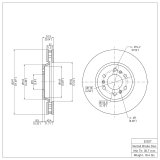 R1 06-09 Buick Terraza Front & Rear Brake Rotor Set w/Ceramic Pads and Hardware (Bundled Kit) thumbnail 9