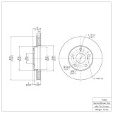 R1 92-96 Toyota Camry Front & Rear Brake Rotor Set w/Ceramic Pads and Hardware (Bundled Kit) thumbnail 3