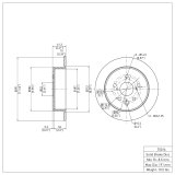 R1 14-15 Lexus IS250 Front & Rear Brake Rotor Set w/Ceramic Pads and Hardware (Bundled Kit) thumbnail 3