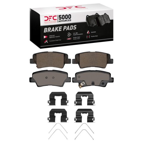 DFC 20-25 Hyundai Venue Front & Rear Rotors with 5000 Advanced Brake Pads w/Hardware (Bundled Kit)