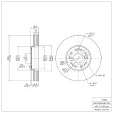 DFC 92-00 Lexus SC400 Front Rotors w/4000 HybriDynamic Brake Pads w/Hardware (2x dfc600-75005, 1x dfc4000-0571-01) thumbnail 2