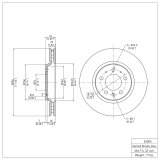 DFC 06-10 Pontiac Solstice Front & Rear Geospec Rotors (2x dfc604-53005, 2x dfc604-53006) thumbnail 4