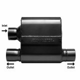 Flowmaster 2.5 IN(O)/OUT(D) 10 Series CROSSFLOW 409 Muffler thumbnail 1