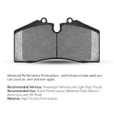 R1 07-15 BMW X1 Front Performance Sport Brake Pads thumbnail 6