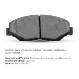 R1 86-93 Mercury Sable Rear Semi Met Brake Pads thumbnail 8