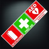 Fire First Aid AED Kit Sticker thumbnail 1